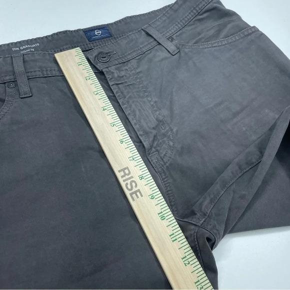 Ag Adriano Goldschmied Jeans Mens Size 38x32 The Graduate Charcoal 2595 - Picture 12 of 13